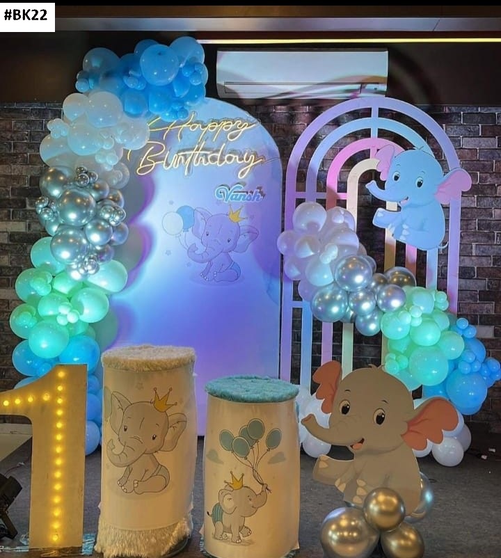 baby Elephant Kids Birthday Theme